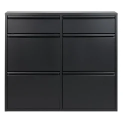 Schoenenkasten^Huisenthuis Schoenenkast Oscar-6 Zwart