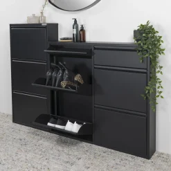 Schoenenkasten^Huisenthuis Schoenenkast Oscar-6 Zwart