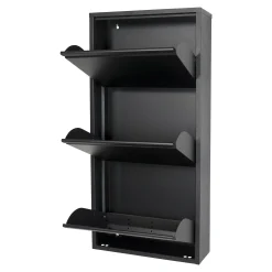 Schoenenkasten^Huisenthuis Schoenenkast Oscar-3 Zwart