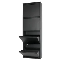 Schoenenkasten^Huisenthuis Schoenenkast Oscar-4 Zwart