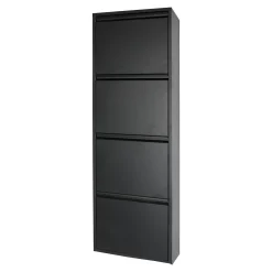 Schoenenkasten^Huisenthuis Schoenenkast Oscar-4 Zwart