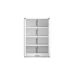 Schoenenkasten^Huisenthuis Schoenenkast Rachel 90x60x35 cm Wit