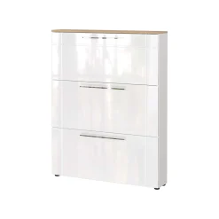 Schoenenkasten^Huisenthuis Schoenenkast Veerle Wit-Eiken