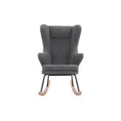 Schommelstoelen|Fauteuils^Huisenthuis Schommelstoel Amber Teddy Grijs