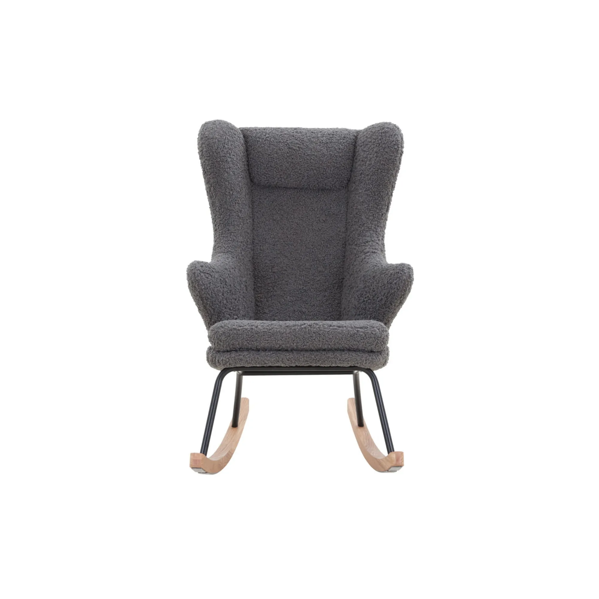 Schommelstoelen|Fauteuils^Huisenthuis Schommelstoel Amber Teddy Grijs