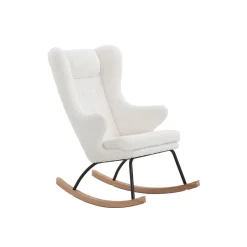 Schommelstoelen|Fauteuils^Huisenthuis Schommelstoel Amber Teddy Wit