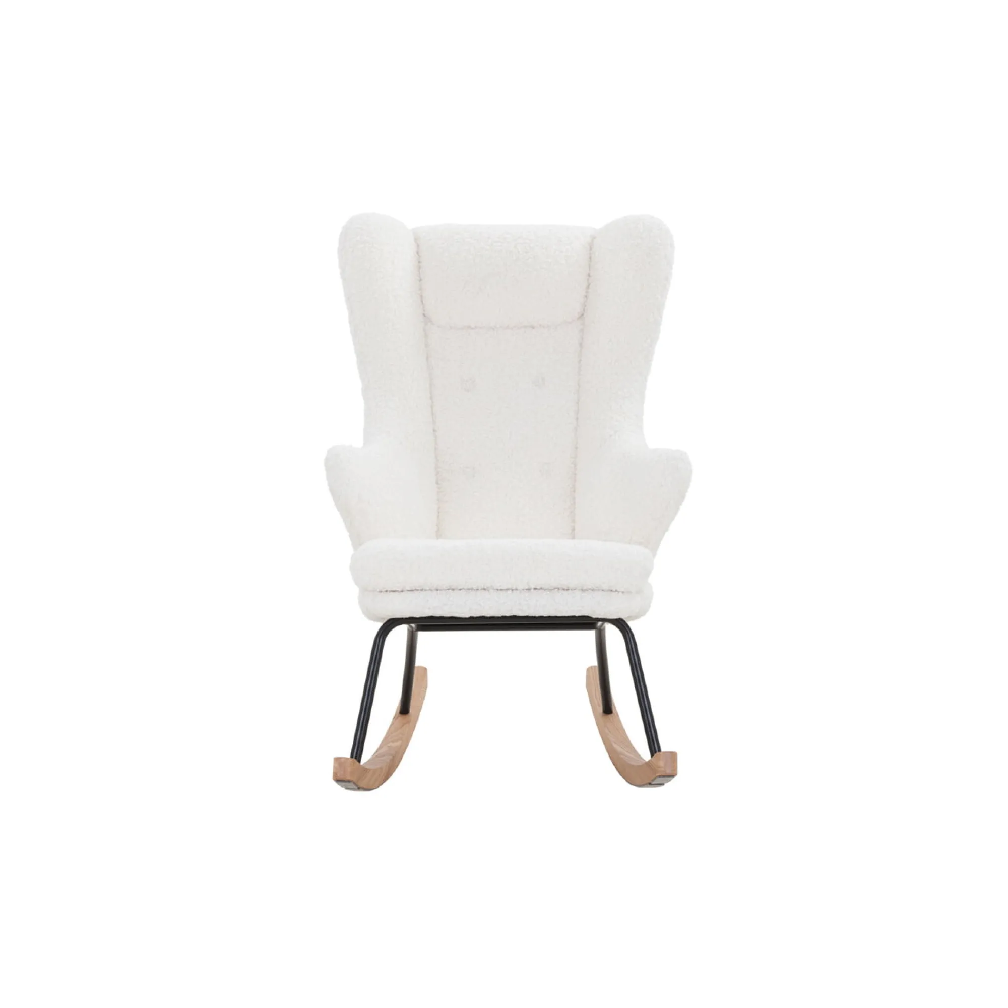Schommelstoelen|Fauteuils^Huisenthuis Schommelstoel Amber Teddy Wit