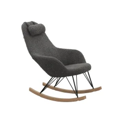 Schommelstoelen|Fauteuils^Huisenthuis Schommelstoel Dani Teddy Grijs