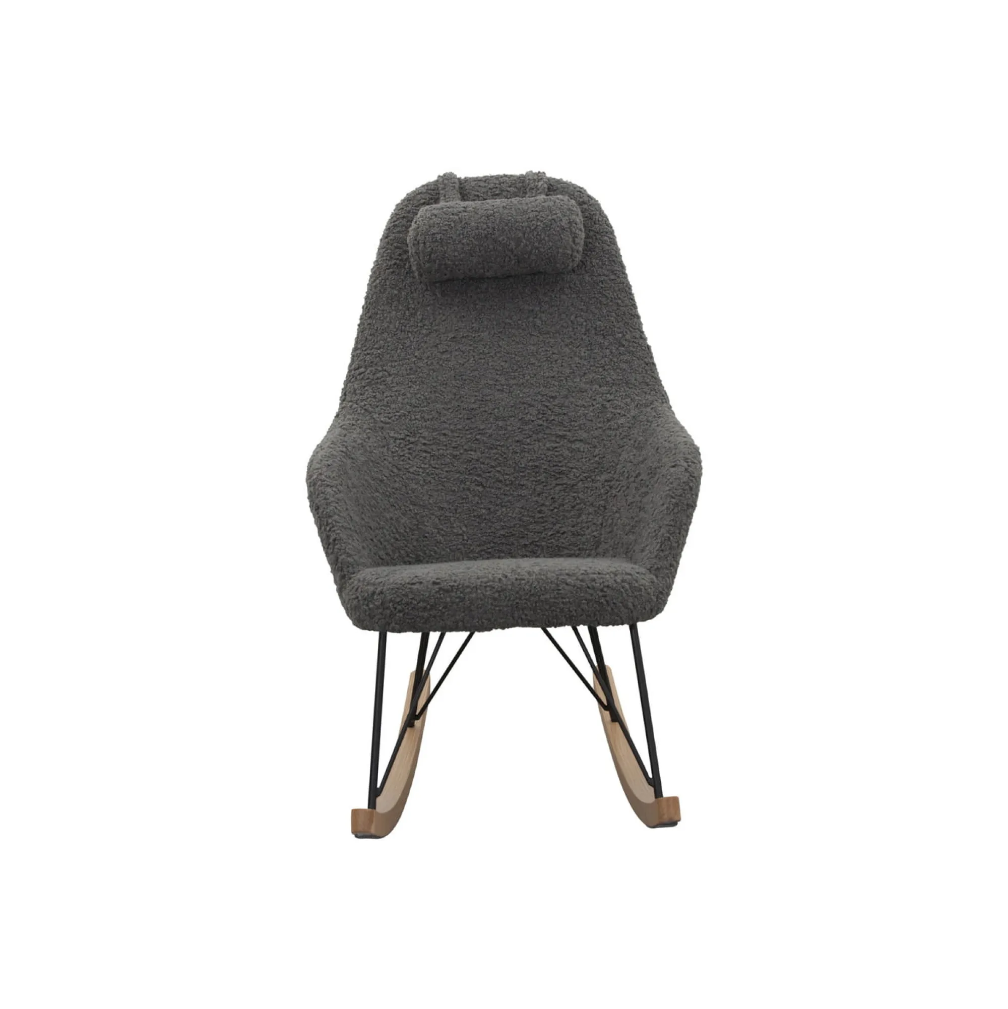 Schommelstoelen|Fauteuils^Huisenthuis Schommelstoel Dani Teddy Grijs