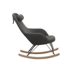 Schommelstoelen|Fauteuils^Huisenthuis Schommelstoel Dani Teddy Grijs