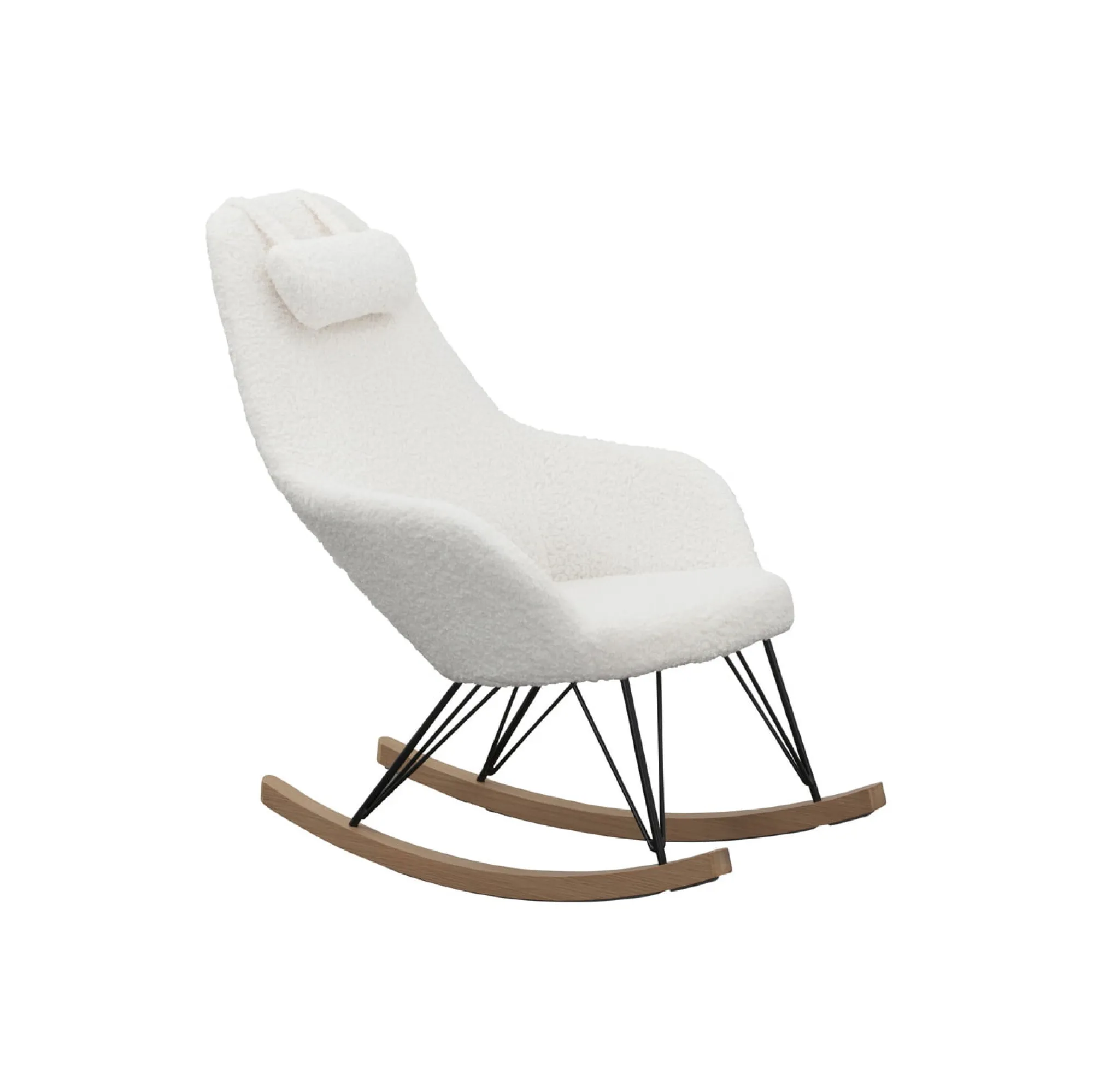 Schommelstoelen|Fauteuils^Huisenthuis Schommelstoel Dani Teddy Wit