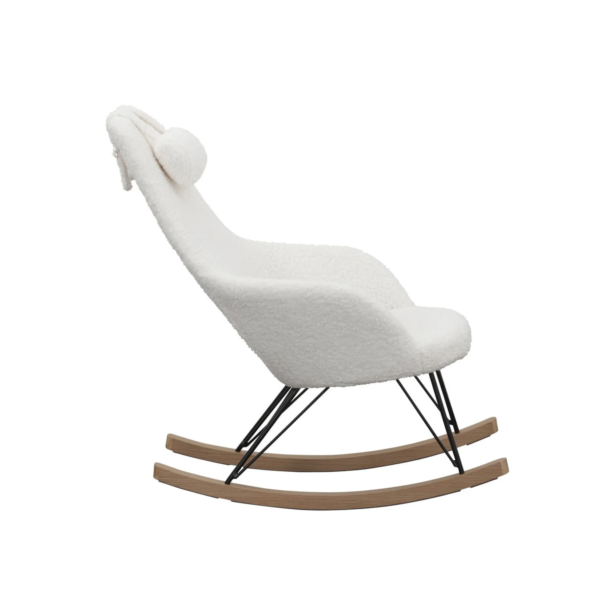 Schommelstoelen|Fauteuils^Huisenthuis Schommelstoel Dani Teddy Wit