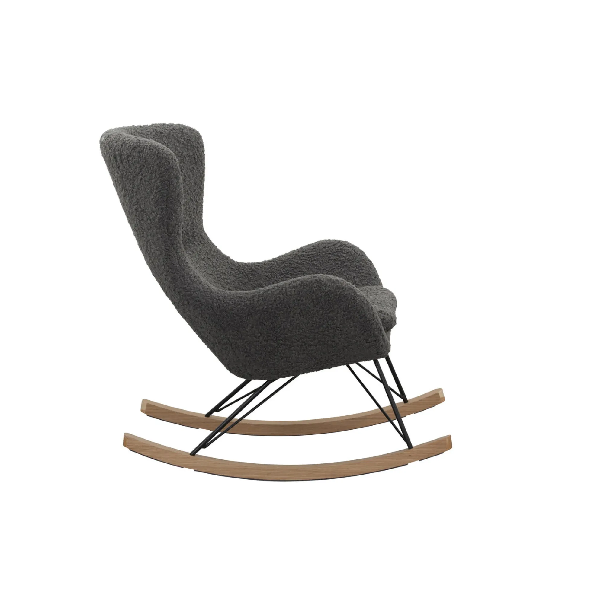 Schommelstoelen|Fauteuils^Huisenthuis Schommelstoel Hannah -Teddy Grijs