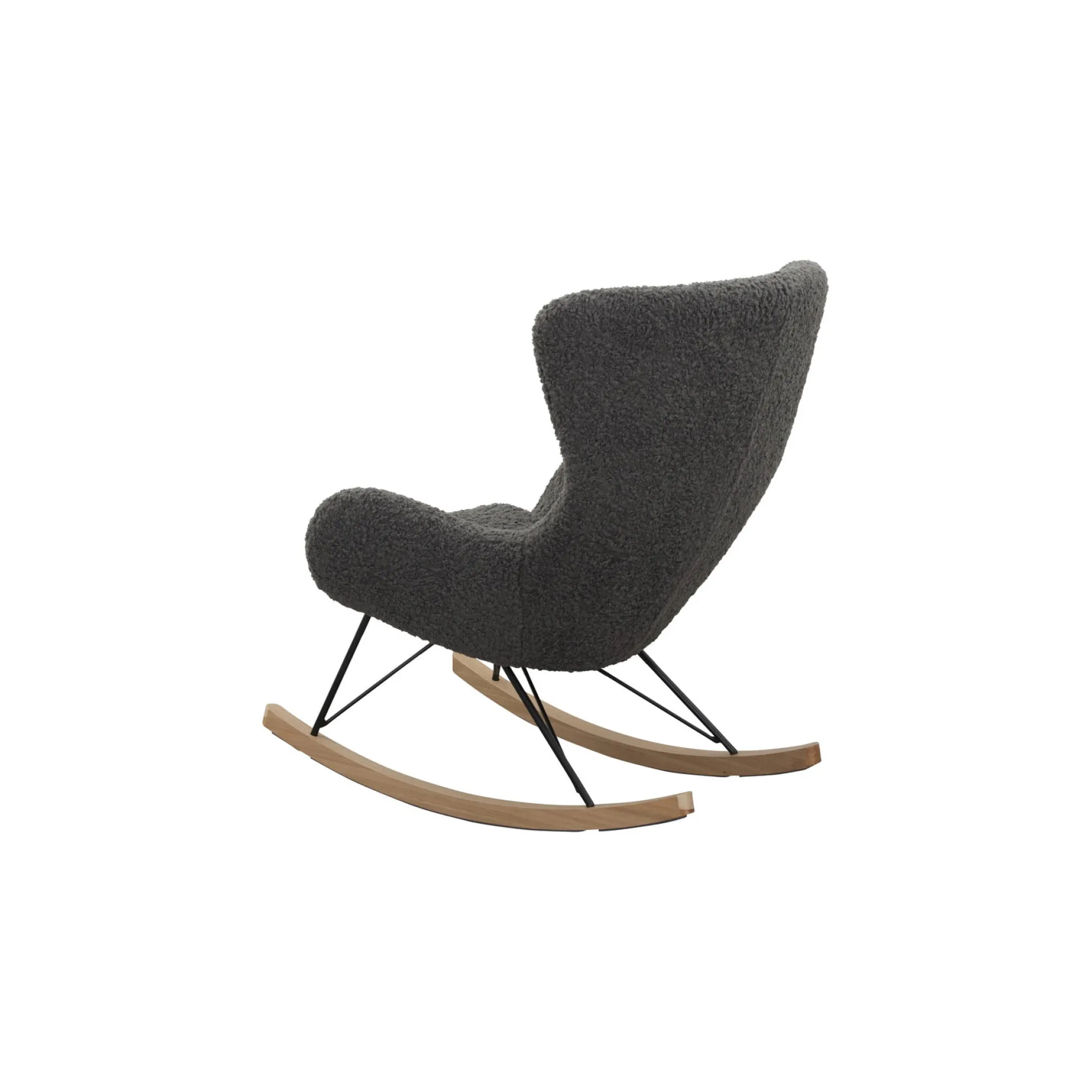 Schommelstoelen|Fauteuils^Huisenthuis Schommelstoel Hannah -Teddy Grijs