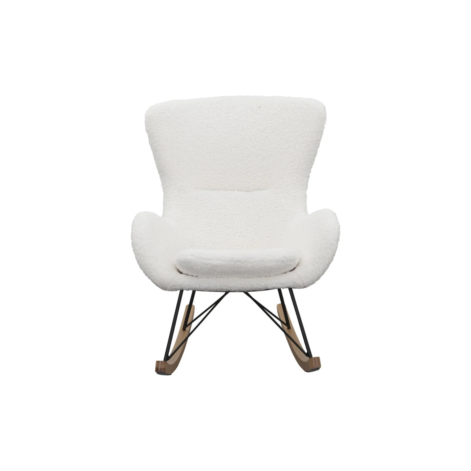 Schommelstoelen|Fauteuils^Huisenthuis Schommelstoel Hannah -Teddy Wit