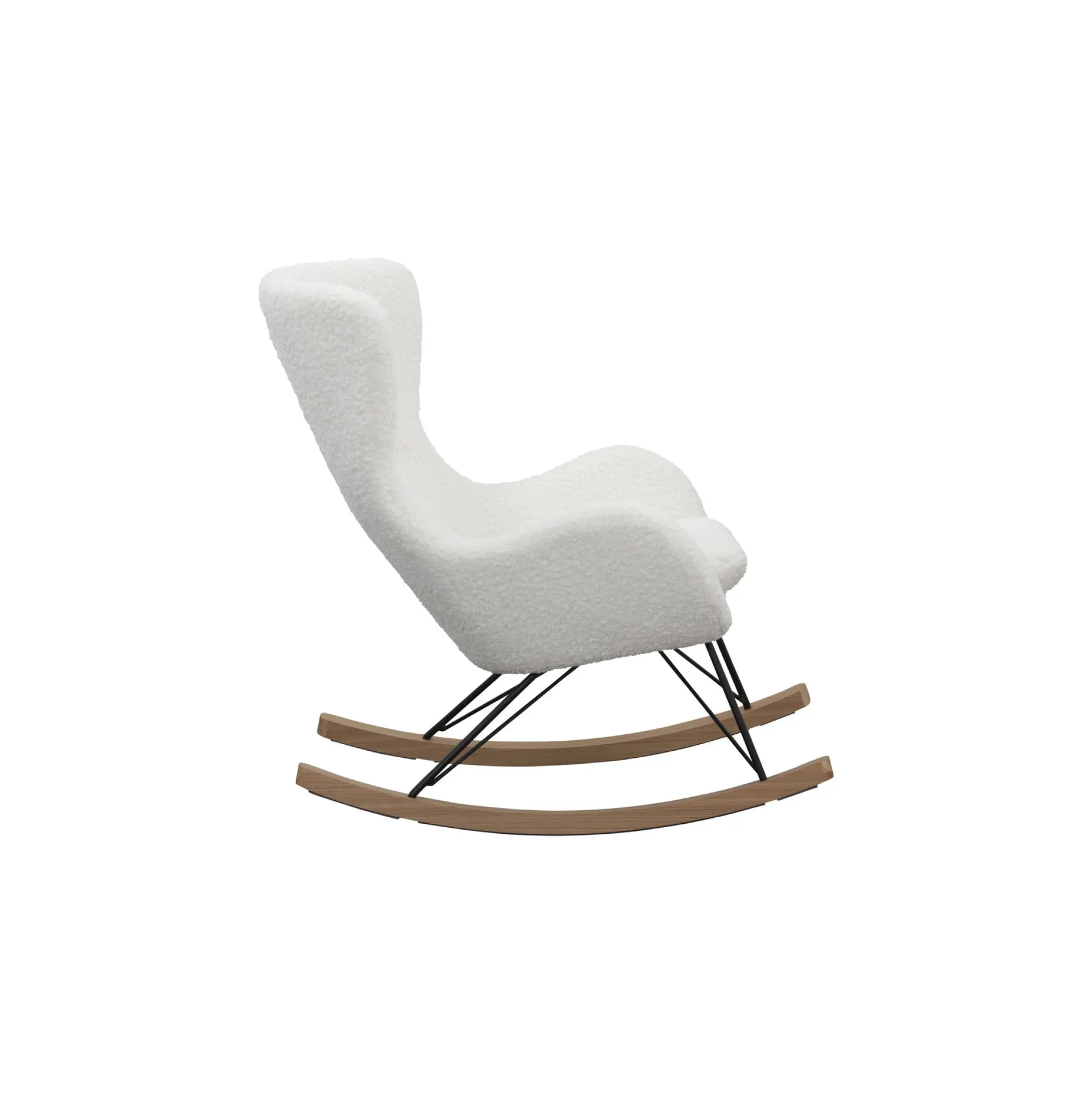 Schommelstoelen|Fauteuils^Huisenthuis Schommelstoel Hannah -Teddy Wit