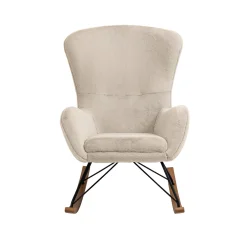 Schommelstoelen|Fauteuils^Huisenthuis Schommelstoel Maartje Teddy Beige