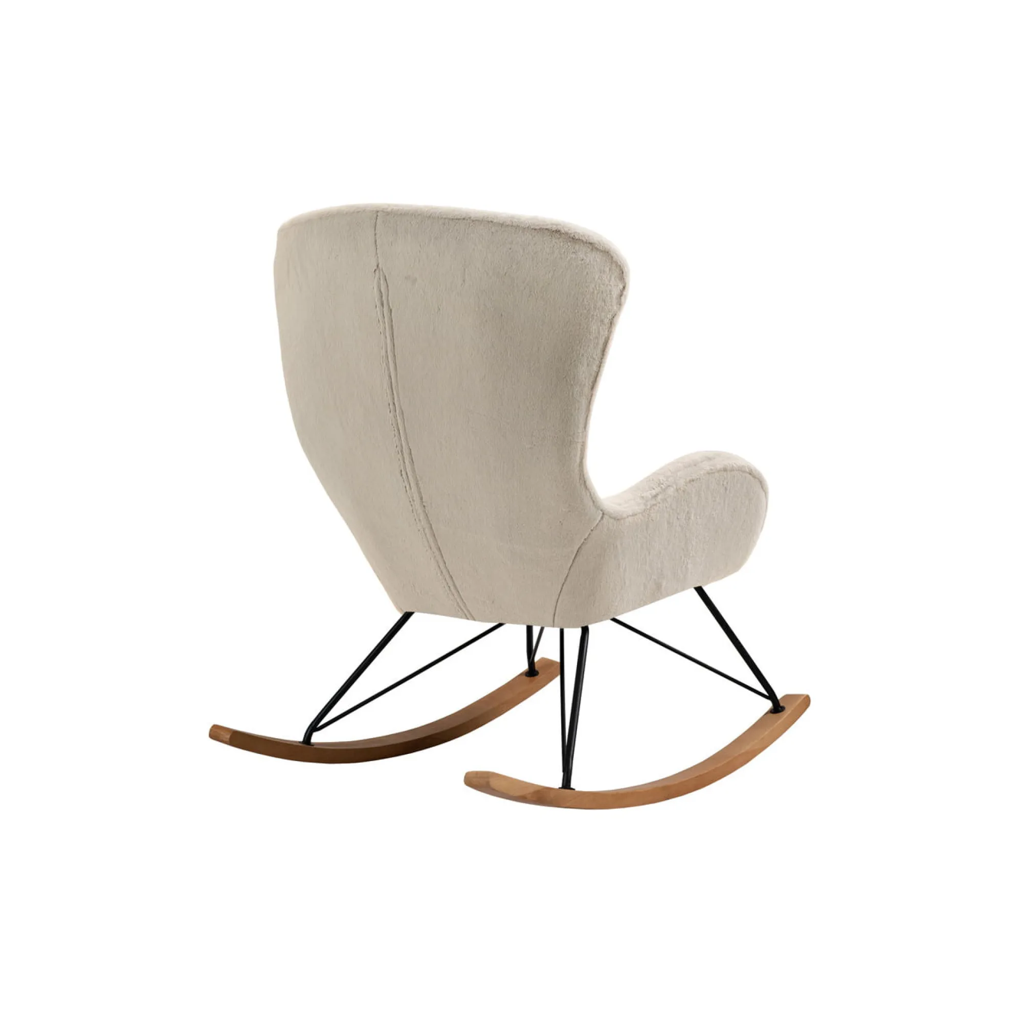 Schommelstoelen|Fauteuils^Huisenthuis Schommelstoel Maartje Teddy Beige