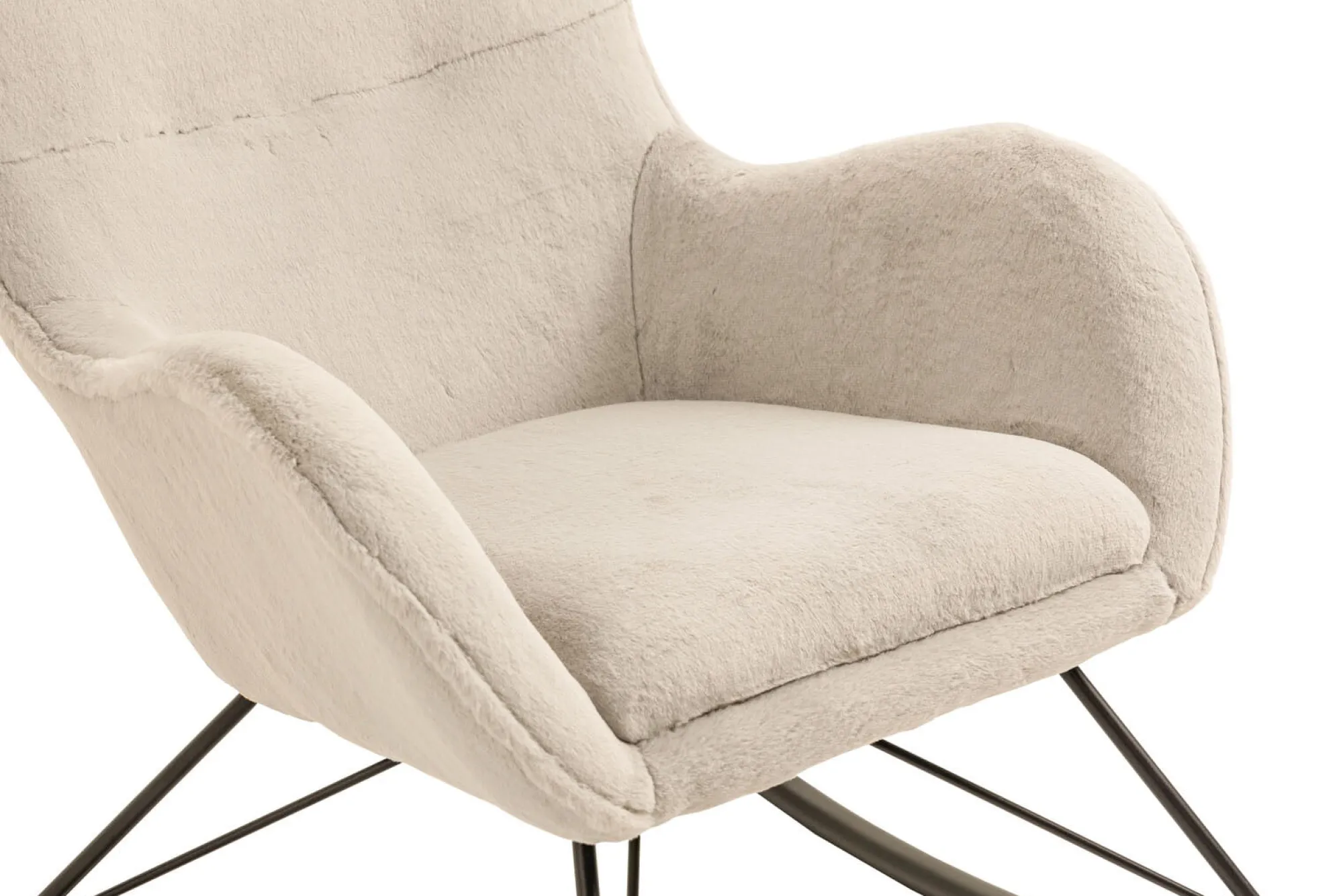 Schommelstoelen|Fauteuils^Huisenthuis Schommelstoel Maartje Teddy Beige