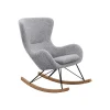 Schommelstoelen|Fauteuils^Huisenthuis Schommelstoel Merel Lichtgrijs Teddy
