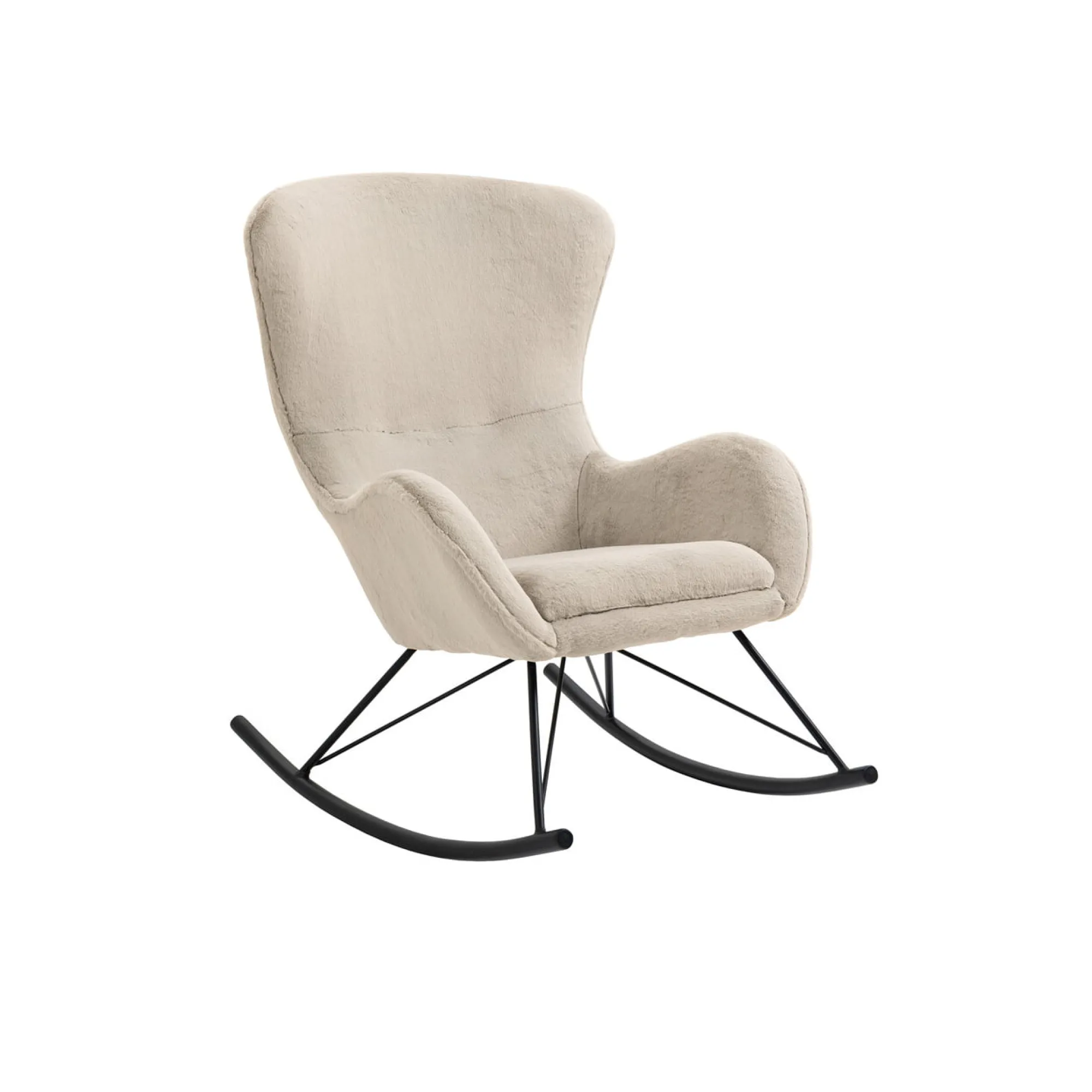 Schommelstoelen|Fauteuils^Huisenthuis Schommelstoel Pippa Teddy Beige