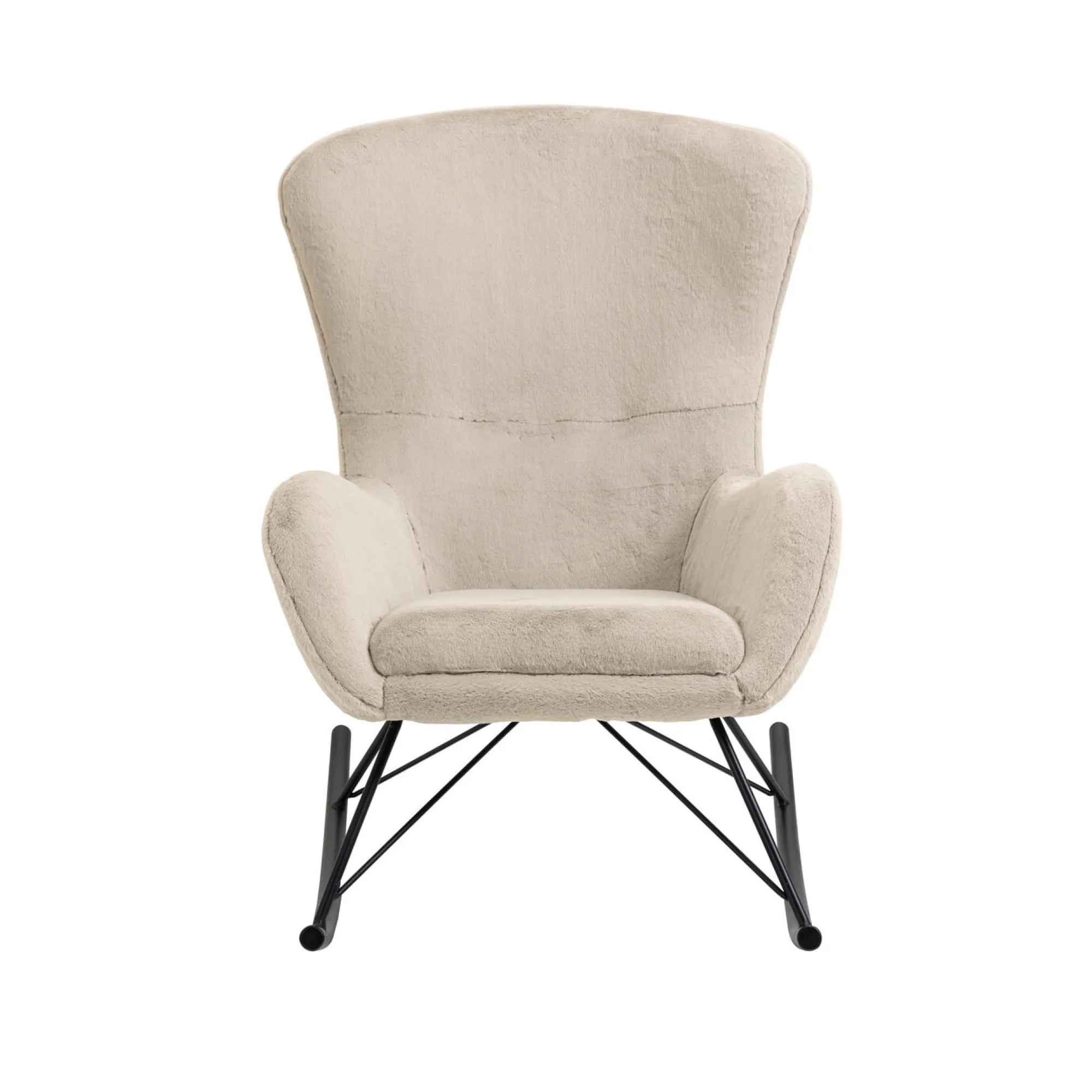 Schommelstoelen|Fauteuils^Huisenthuis Schommelstoel Pippa Teddy Beige