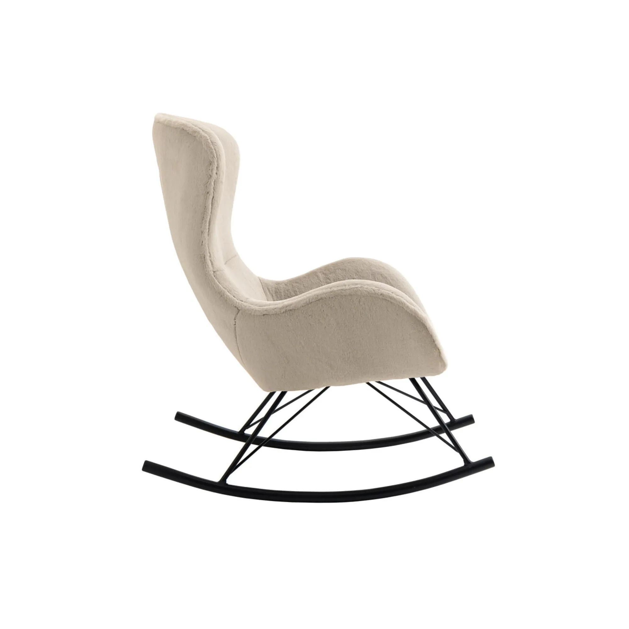 Schommelstoelen|Fauteuils^Huisenthuis Schommelstoel Pippa Teddy Beige