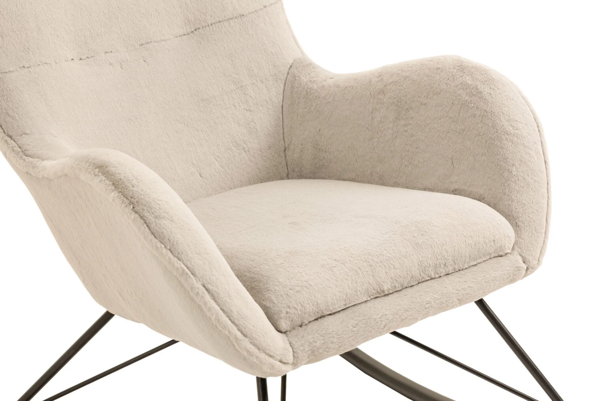 Schommelstoelen|Fauteuils^Huisenthuis Schommelstoel Pippa Teddy Beige