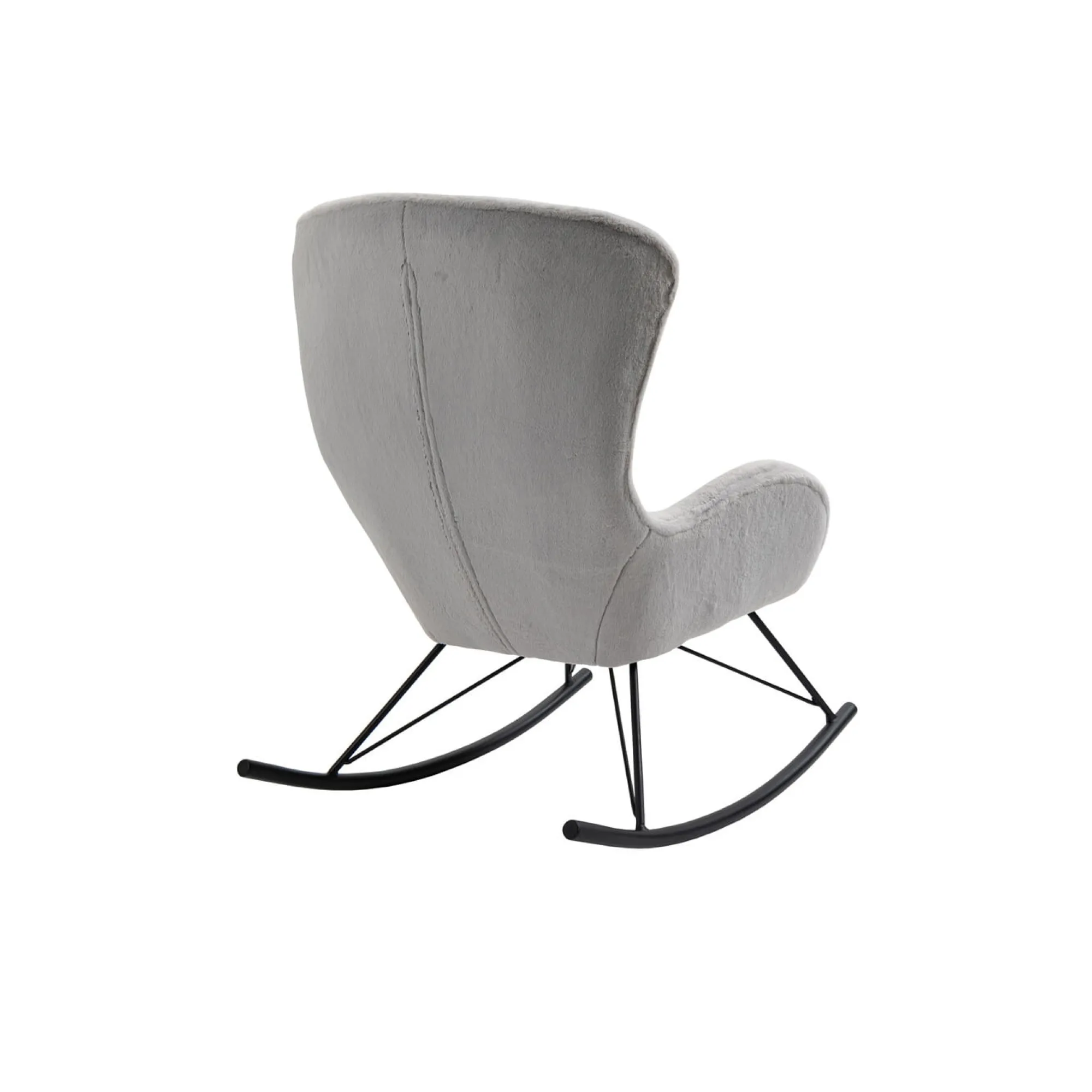 Schommelstoelen|Fauteuils^Huisenthuis Schommelstoel Pippa Licht Teddy Grijs