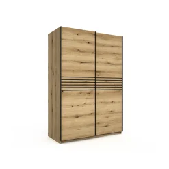 Kinderkamerkasten|Kledingkasten^Huisenthuis Schuifdeurkast Mekong Eiken 150cm