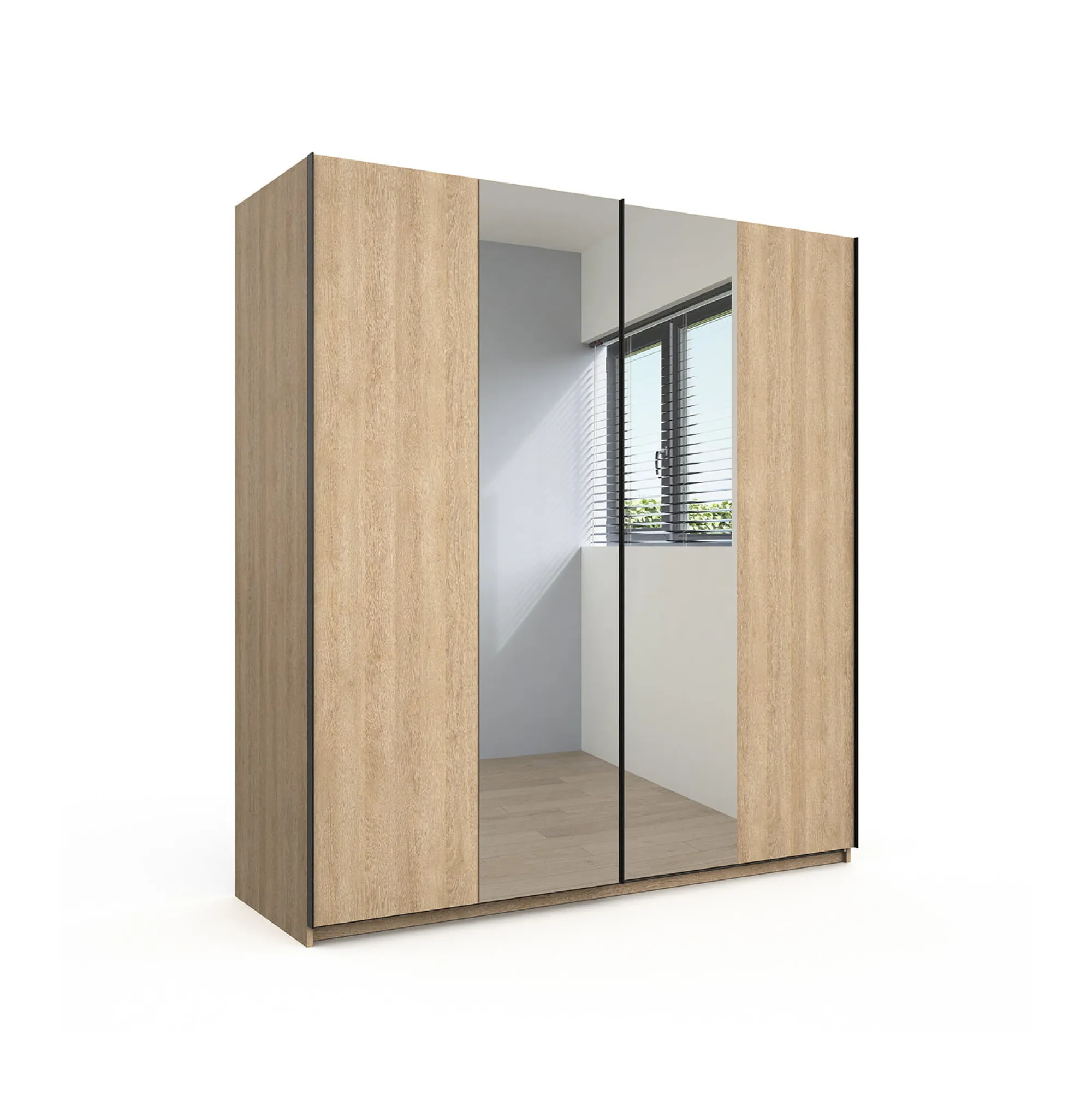 Kinderkamerkasten|Kledingkasten^Huisenthuis Schuifdeurkast Yumi Eiken 200cm