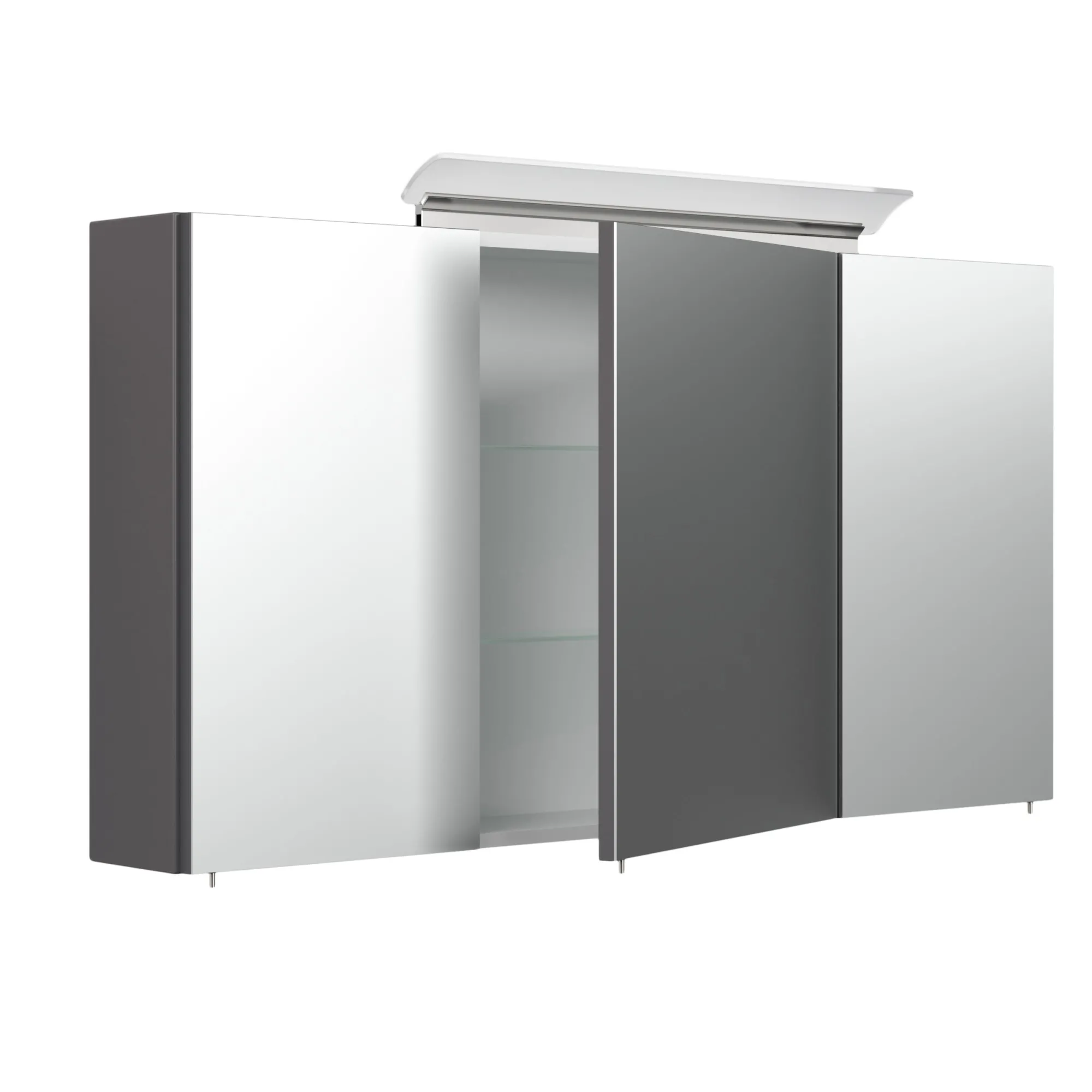 Spiegelkasten^Huisenthuis Spiegelkast Aron 120 cm Antraciet
