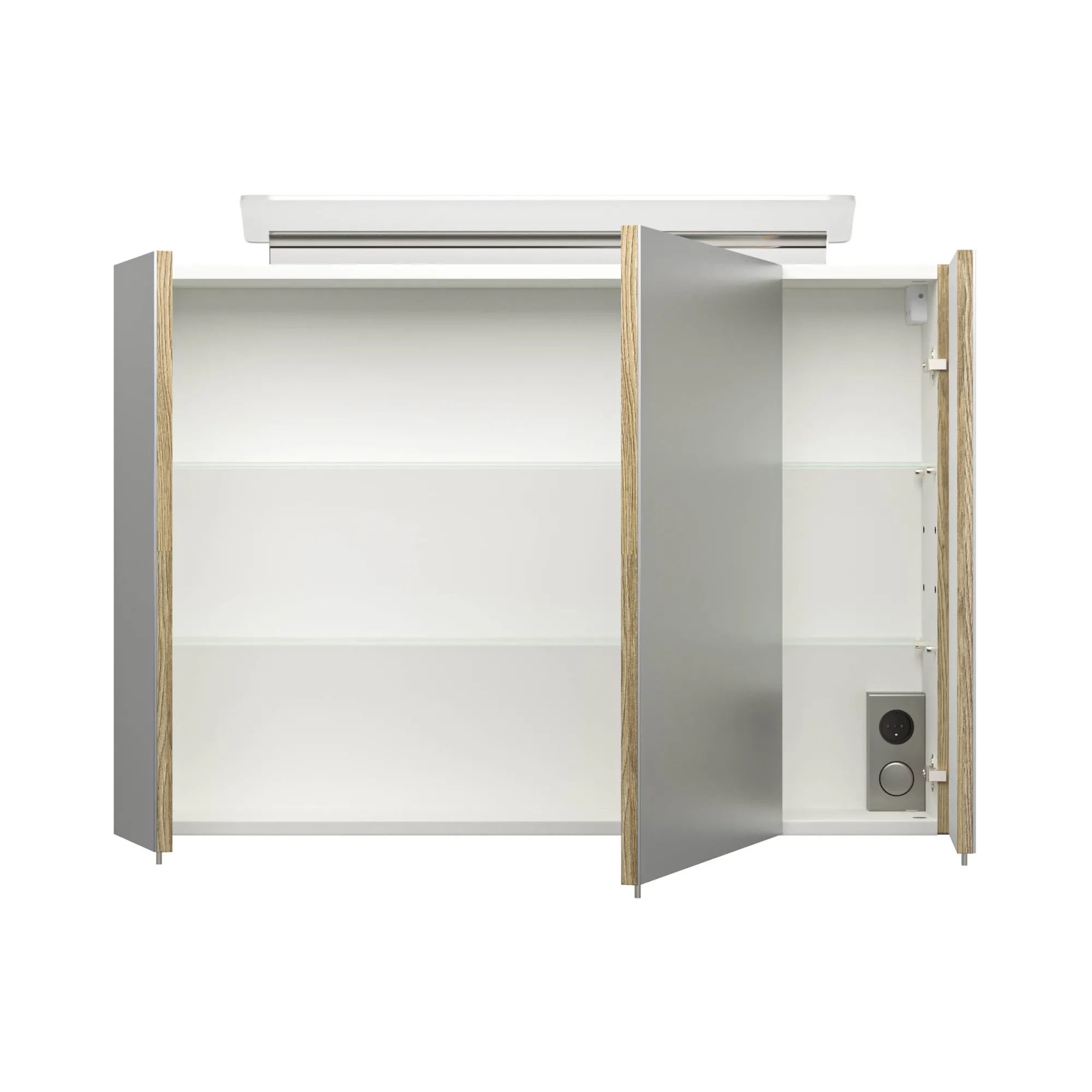 Spiegelkasten^Huisenthuis Spiegelkast Aron 90 cm Eiken