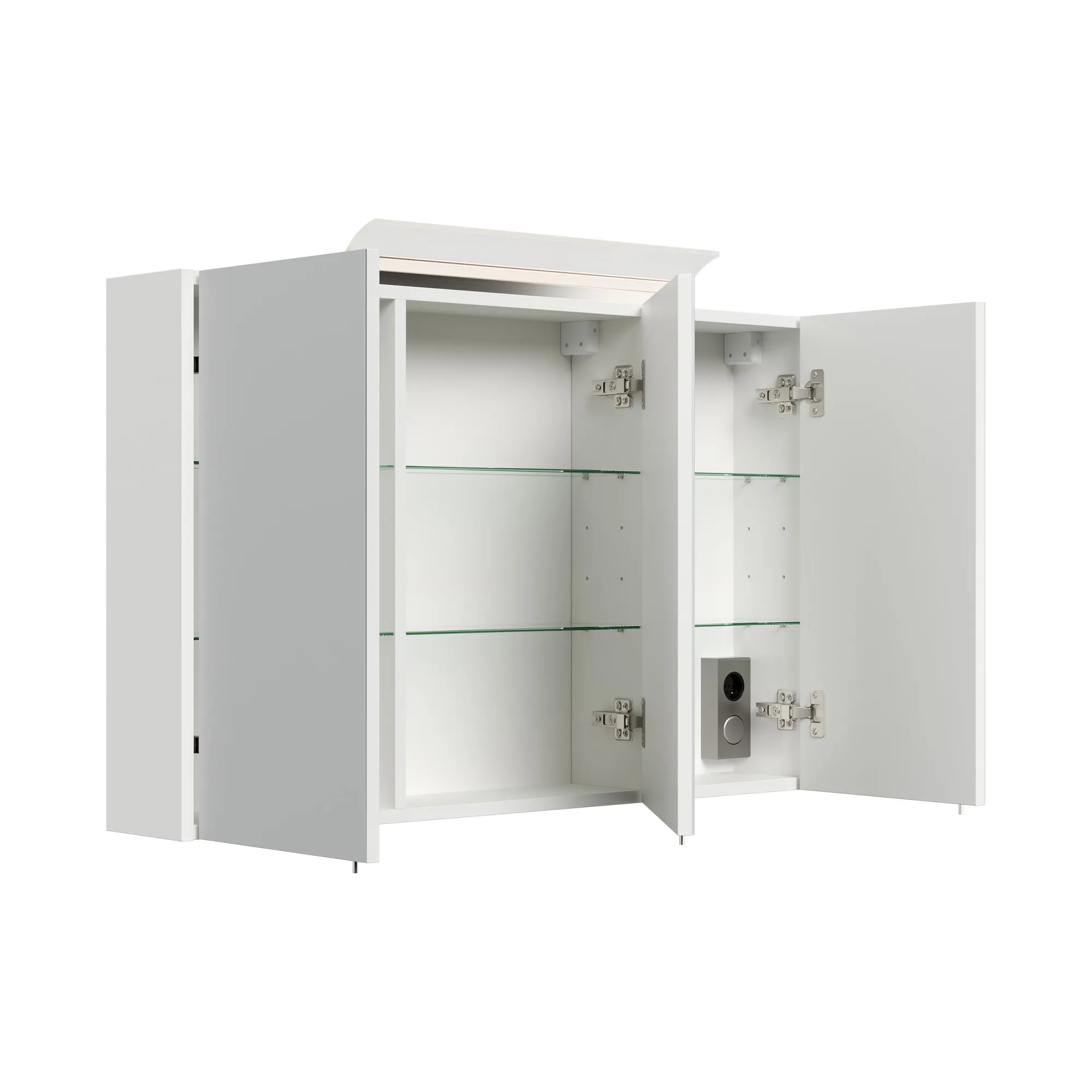 Spiegelkasten^Huisenthuis Spiegelkast Calais Hoogglans 120 cm Wit