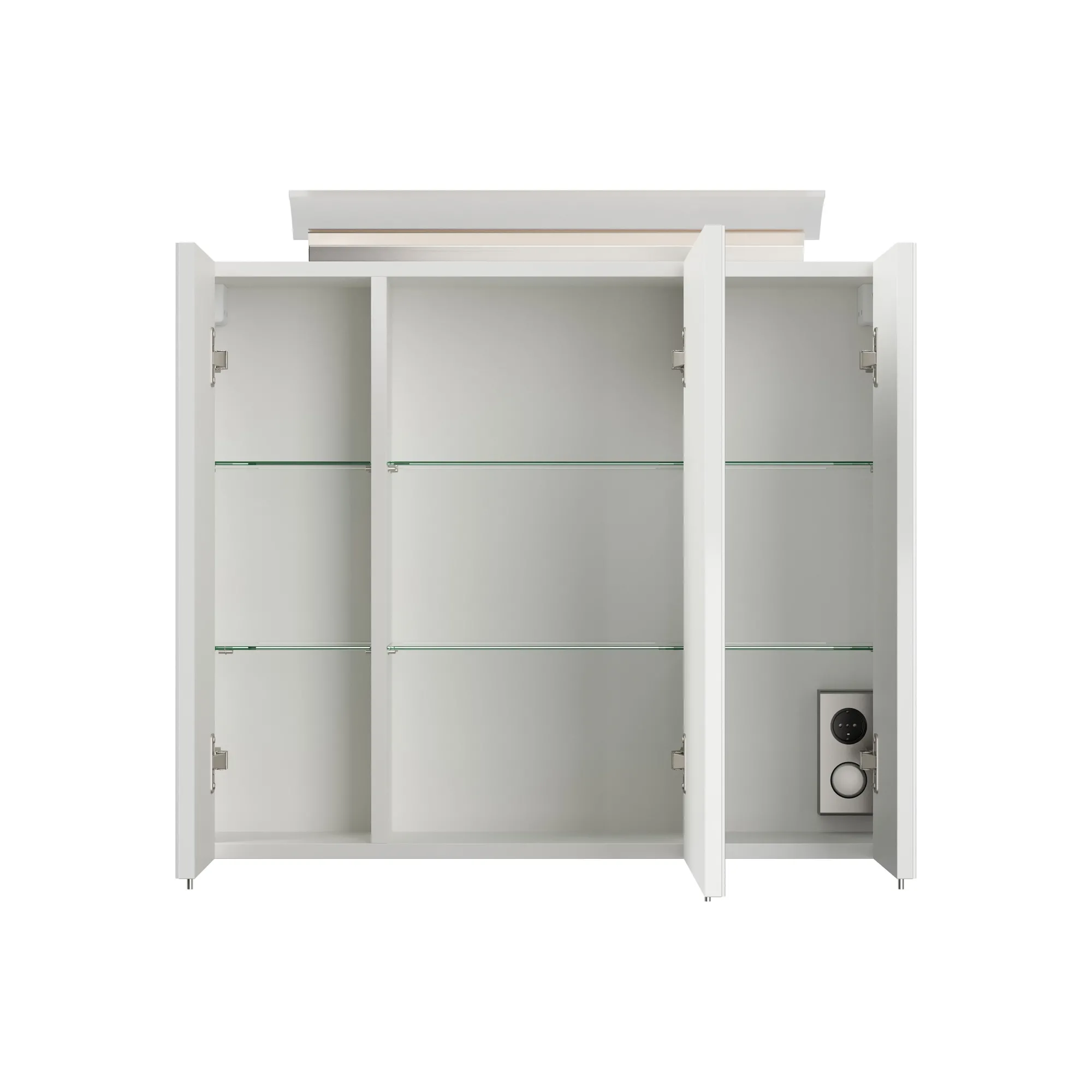 Spiegelkasten^Huisenthuis Spiegelkast Calais Hoogglans 75 cm Wit