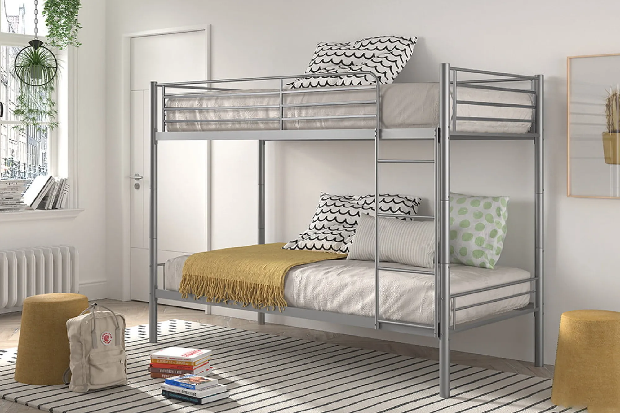 Kinderbedden^Huisenthuis Stapelbed Becky Grijs