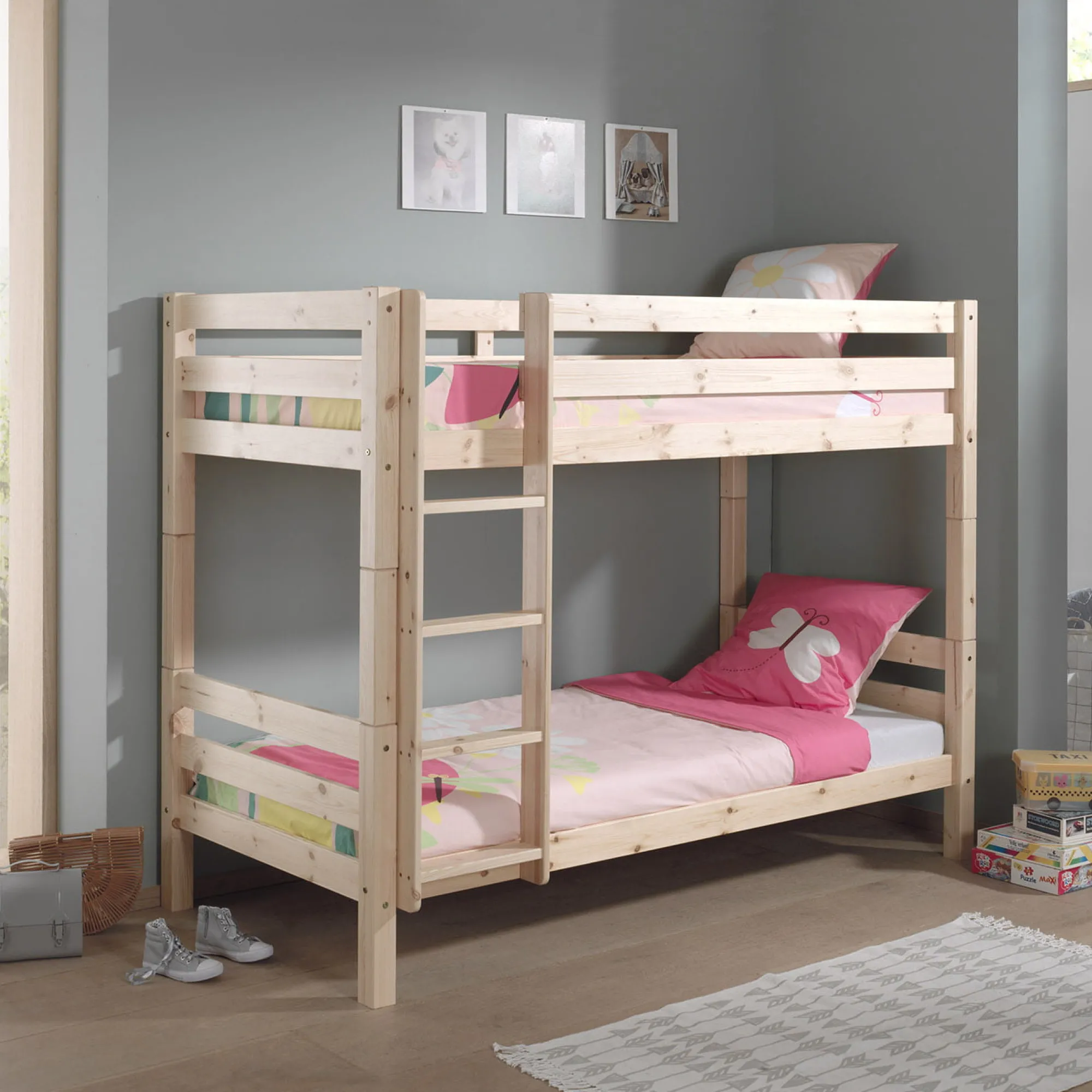 Kinderbedden^Huisenthuis Stapelbed Charlie Halfhoog Grenen