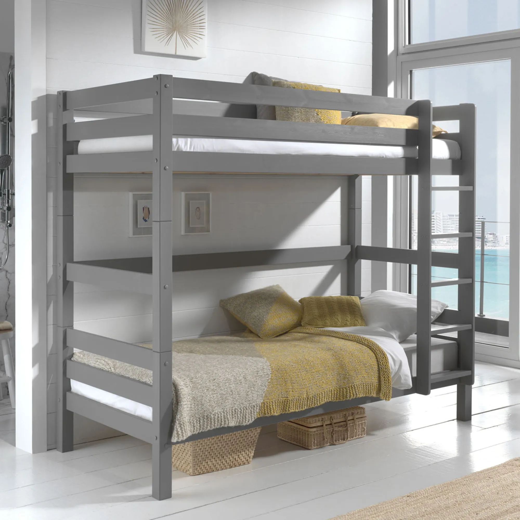 Kinderbedden^Huisenthuis Stapelbed Charlie Hoog Grijs