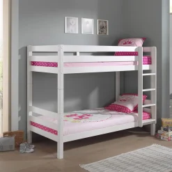Kinderbedden^Huisenthuis Stapelbed Charlie Halfhoog Wit