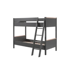 Kinderbedden^Huisenthuis Stapelbed Dex Grenen 90×200 cm Antraciet