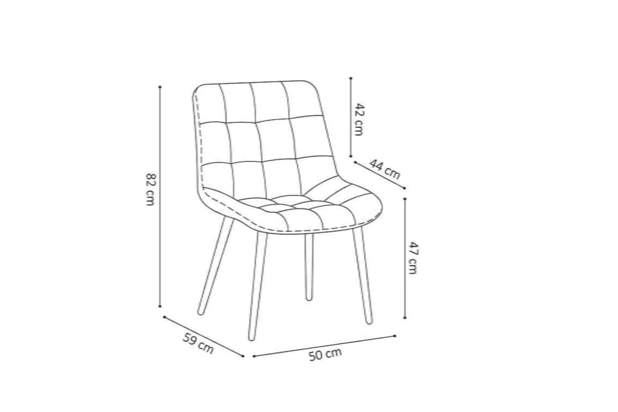 Eetkamerstoelen^Huisenthuis Stoel Alice – Set van 4 Beige