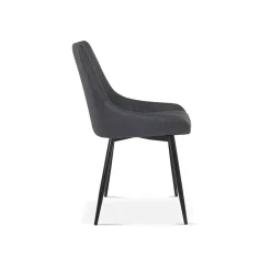 Eetkamerstoelen^Huisenthuis Stoel Bern Donkergrijs