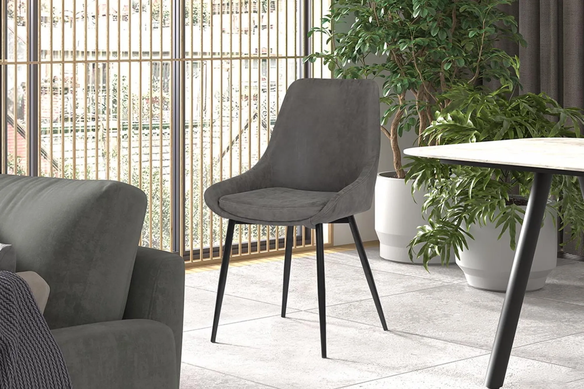 Eetkamerstoelen^Huisenthuis Stoel Bern Lichtgrijs