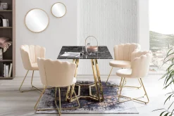 Eetkamerstoelen^Huisenthuis Stoel Chanelle – Set van 2 Beige