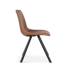 Eetkamerstoelen^Huisenthuis Stoel Collin – Set van 2 Cognac