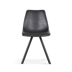 Eetkamerstoelen^Huisenthuis Stoel Collin – Set van 2 Zwart