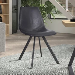 Eetkamerstoelen^Huisenthuis Stoel Collin – Set van 2 Zwart