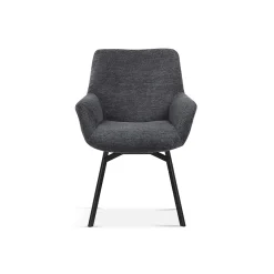 Eetkamerstoelen^Huisenthuis Stoel Denise Teddy Donkergrijs