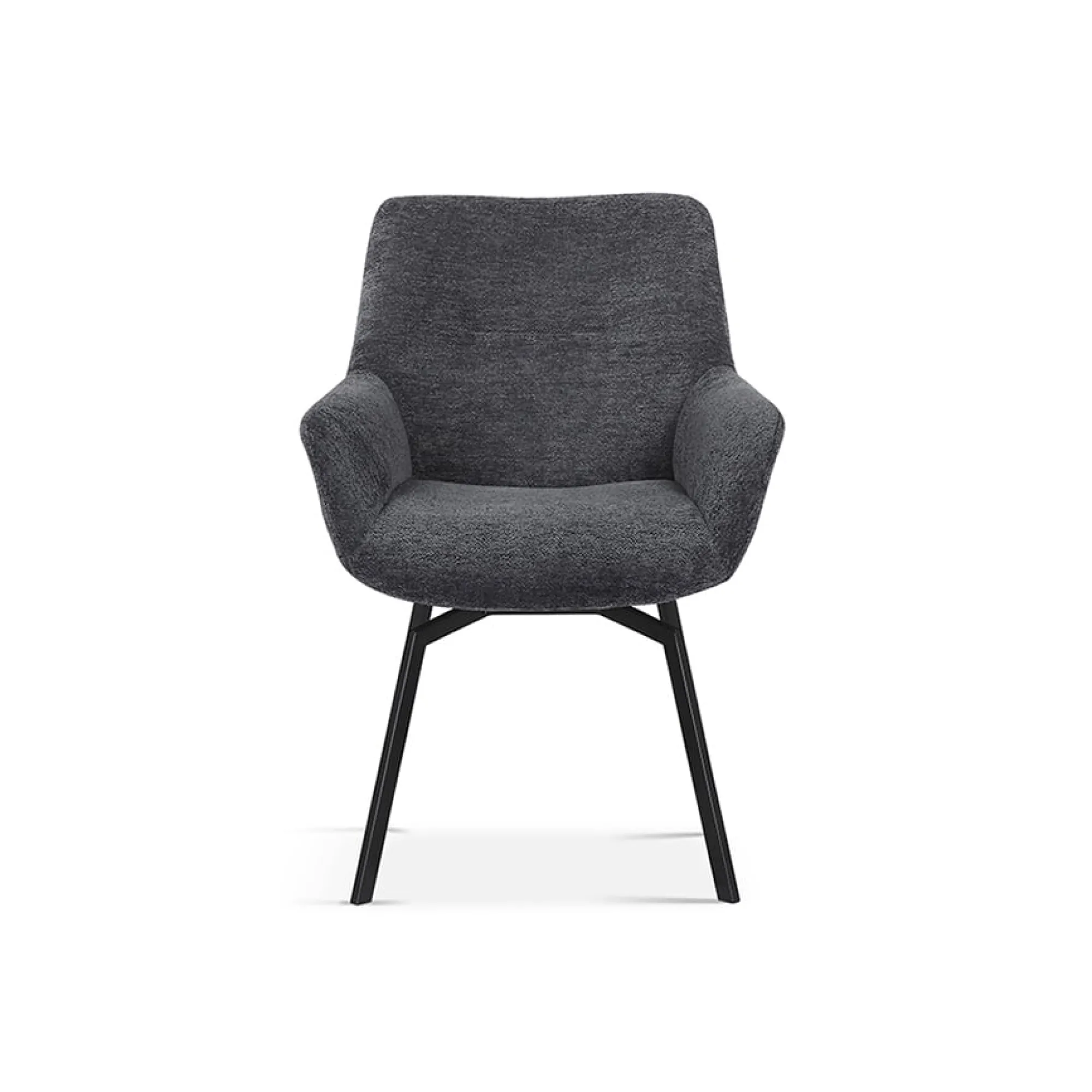 Eetkamerstoelen^Huisenthuis Stoel Denise Teddy Donkergrijs