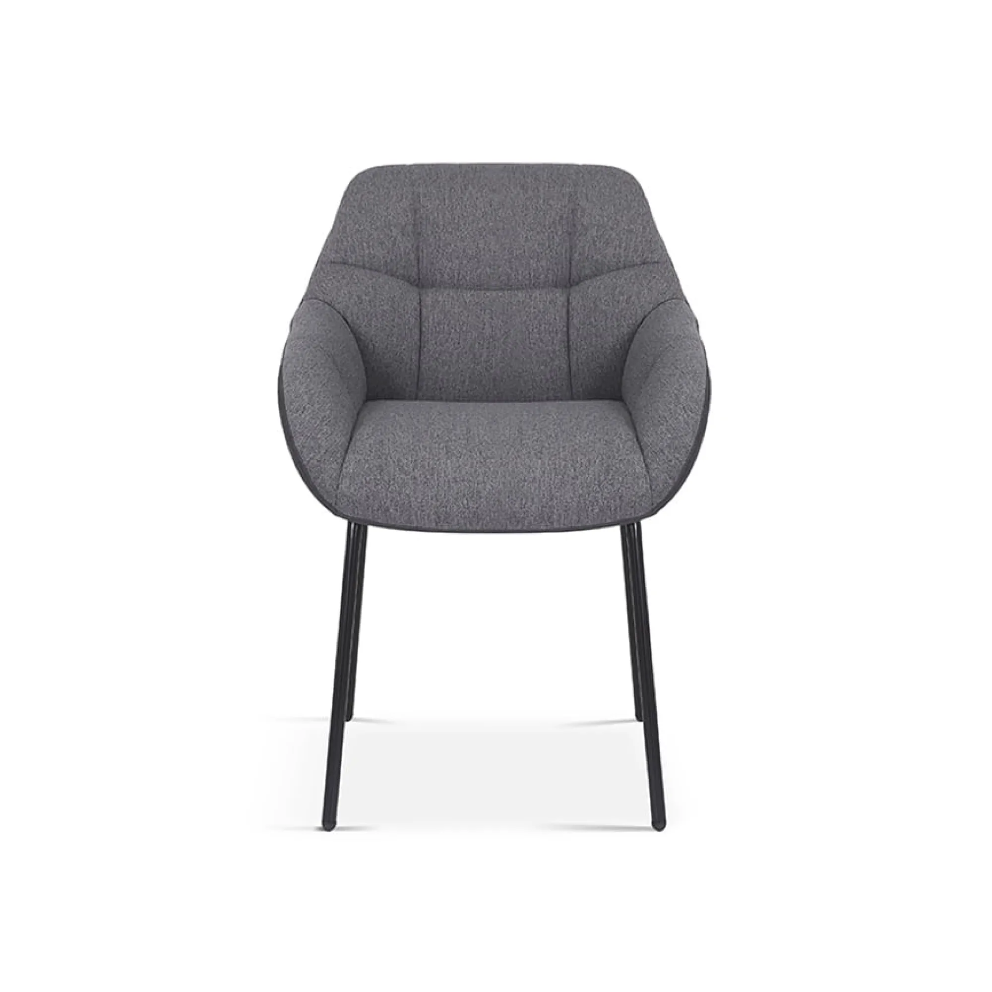Eetkamerstoelen^Huisenthuis Stoel Dundee Grijs-Donkergrijs – Set van 2 Donkergrijs, Grijs
